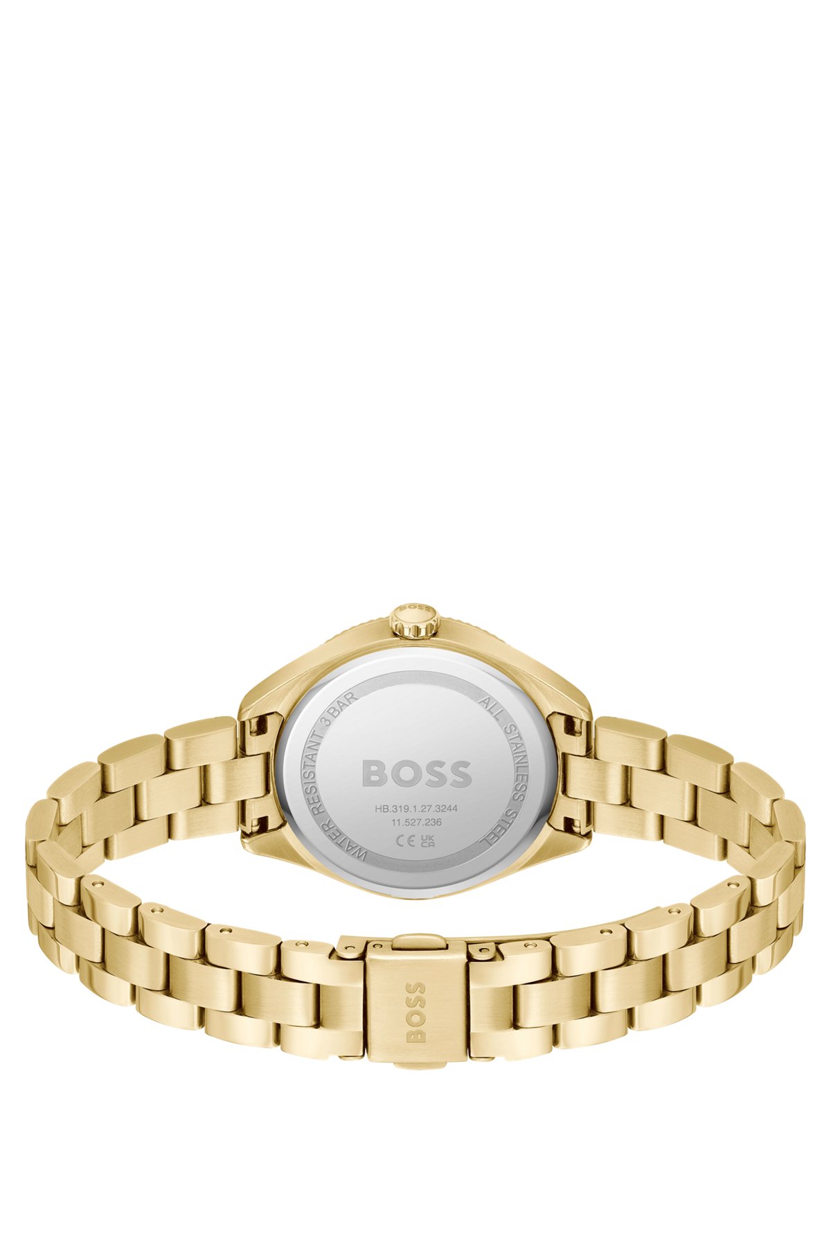 Gold-tone watch with green dial, Gold