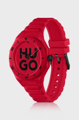 Red logo watch, Red