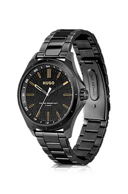 Gold and black hugo boss outlet watch