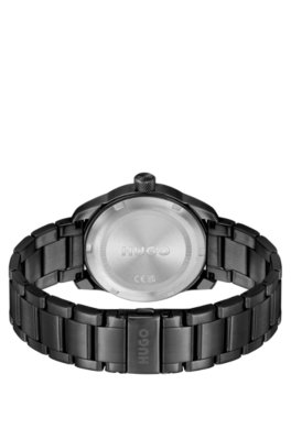 Hugo Black-plated watch analoga klockor herr – bild 2