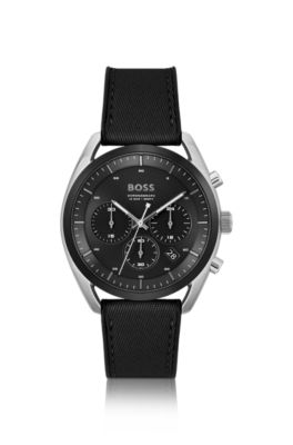 Hugo boss black watch rubber clearance strap