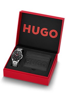 HUGO Gift boxed watch and card holder