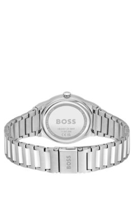 リンクブレスレット ウォッチ シルバートーンダイヤル, シルバー