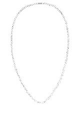 Halskette aus Edelstahl mit Logo-Verschluss, Silber