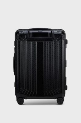 BOSS | Samsonite anodized aluminium cabin-size suitcase, Black