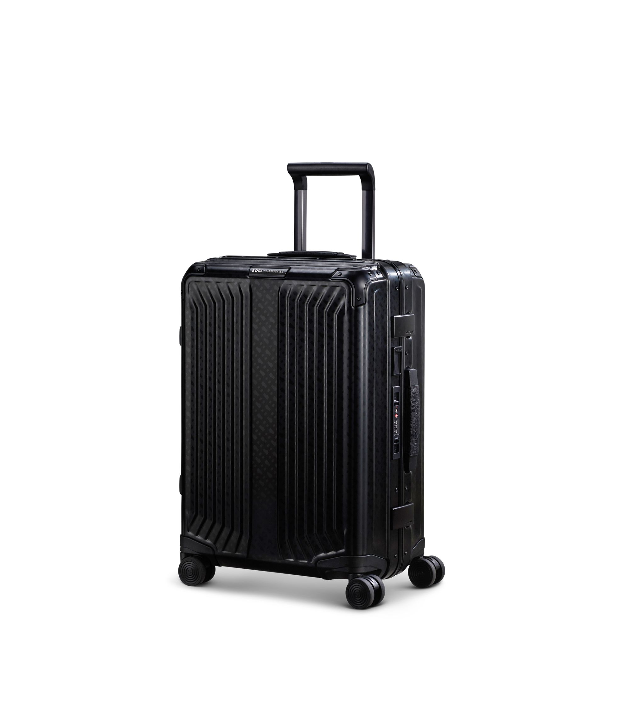 BOSS - BOSS | Samsonite anodized aluminium cabin-size suitcase - Black
