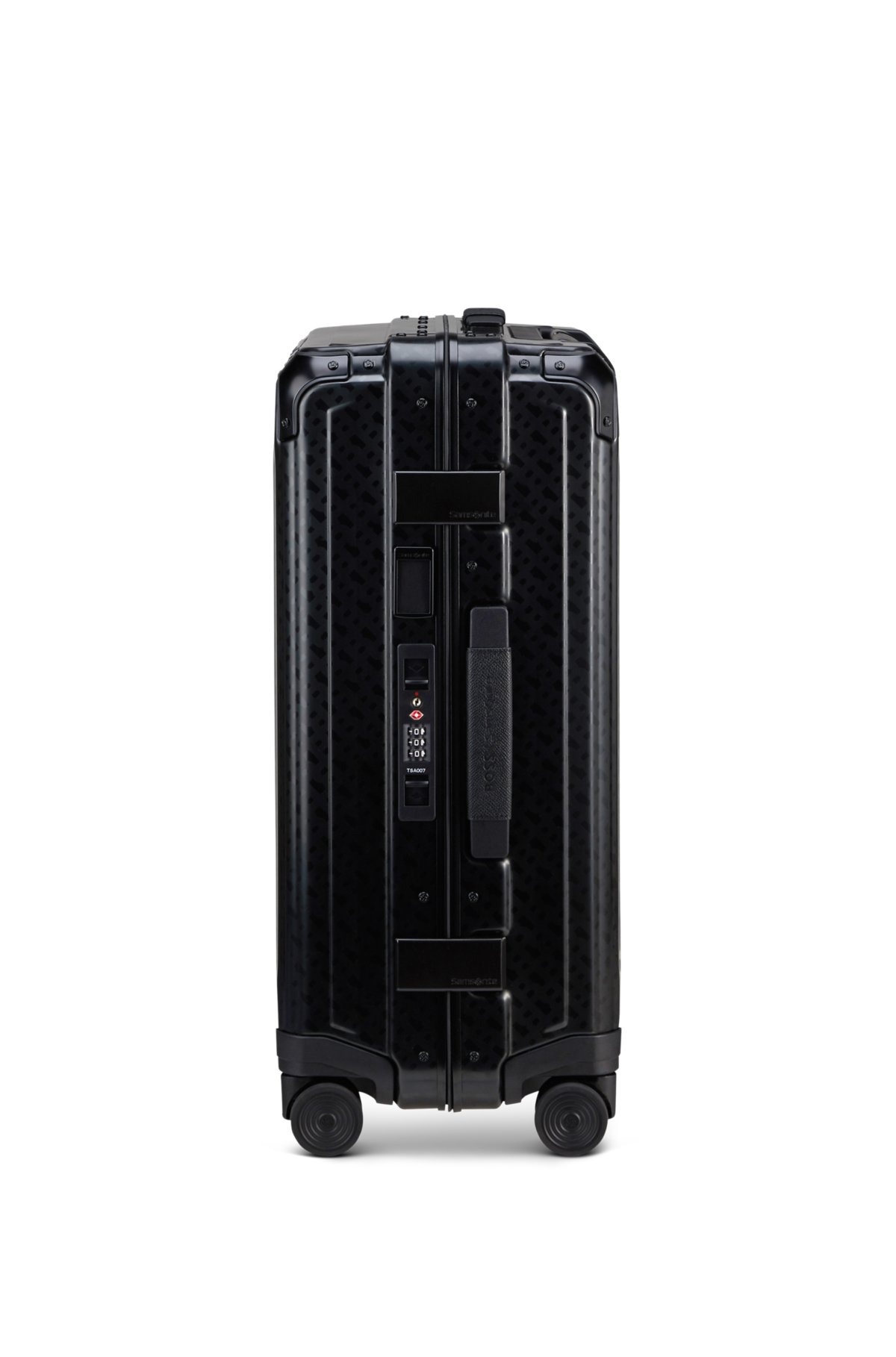BOSS | Samsonite anodized aluminium cabin-size suitcase, Black
