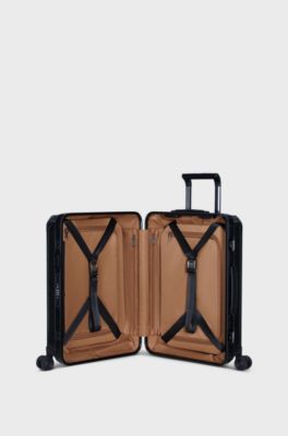 BOSS | Samsonite anodized aluminium cabin-size suitcase, Black