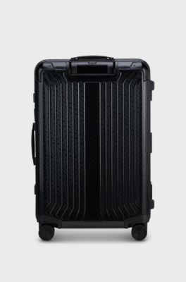 BOSS | Samsonite 71L suitcase in anodised aluminium, Black