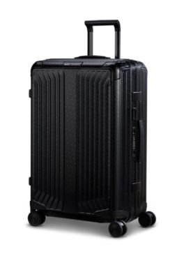 BOSS | Samsonite 71L suitcase in anodised aluminium, Black