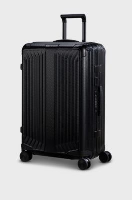 BOSS | Samsonite 71L suitcase in anodised aluminium, Black