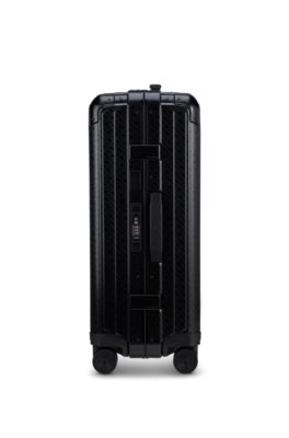 BOSS | Samsonite 71L suitcase in anodised aluminium, Black