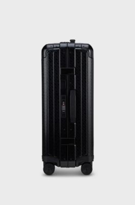 BOSS | Samsonite 71L suitcase in anodised aluminium, Black