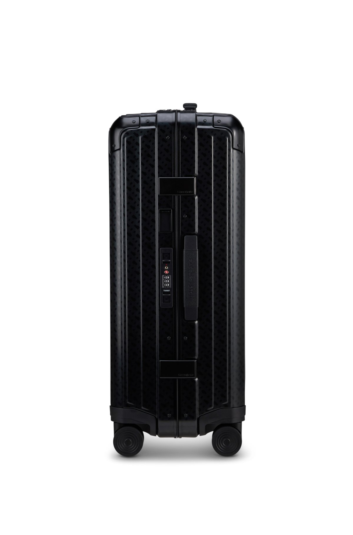 BOSS | Samsonite 71L suitcase in anodised aluminium, Black