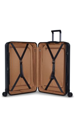 BOSS | Samsonite 71L suitcase in anodised aluminium, Black