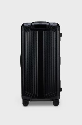BOSS | Samsonite black aluminium trunk suitcase 106l, Black