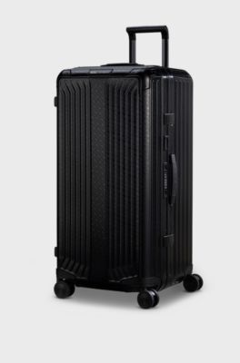 BOSS | Samsonite black aluminium trunk suitcase 106l, Black