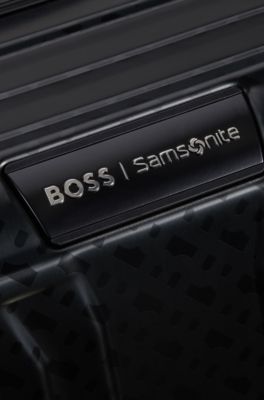 BOSS | Samsonite 106L trunk suitcase in anodised aluminium, Black