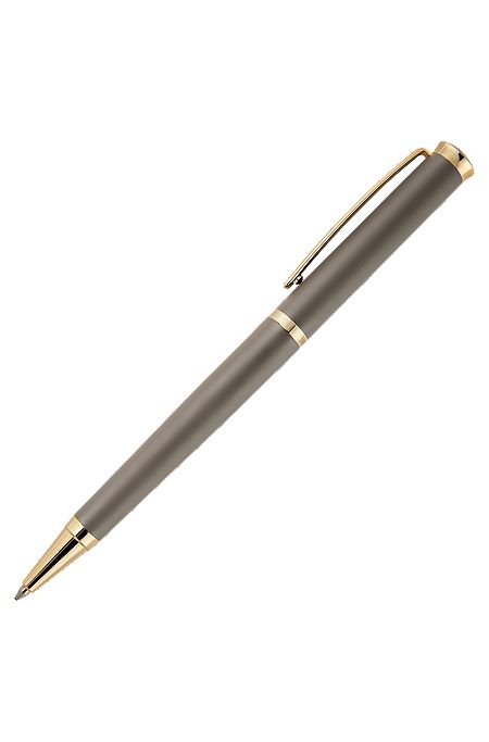 Taupefarbener Kugelschreiber mit goldfarbenen Akzenten, Grau