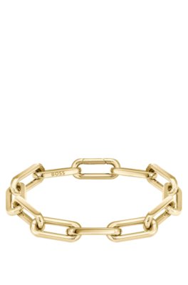 Bracelet doré avec maillon logoté