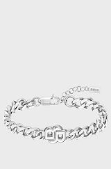 Silver-tone chain bracelet with Double B monogram, Silver