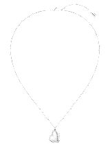 Silberfarbene Halskette mit herzförmigem Logo-Anhänger, Silber