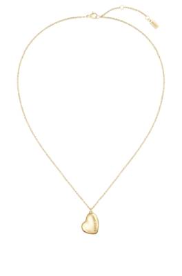 Gold-tone necklace with heart-shaped pendant 1