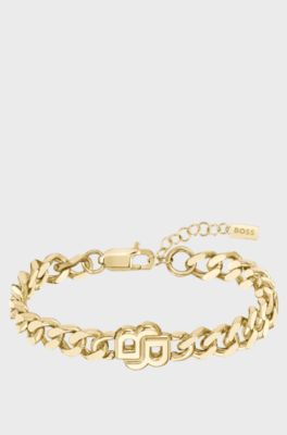 Gold-tone bracelet with Double B monogram, Gold tone