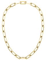 Goldfarbene Halskette mit Logo-Glied, Gold