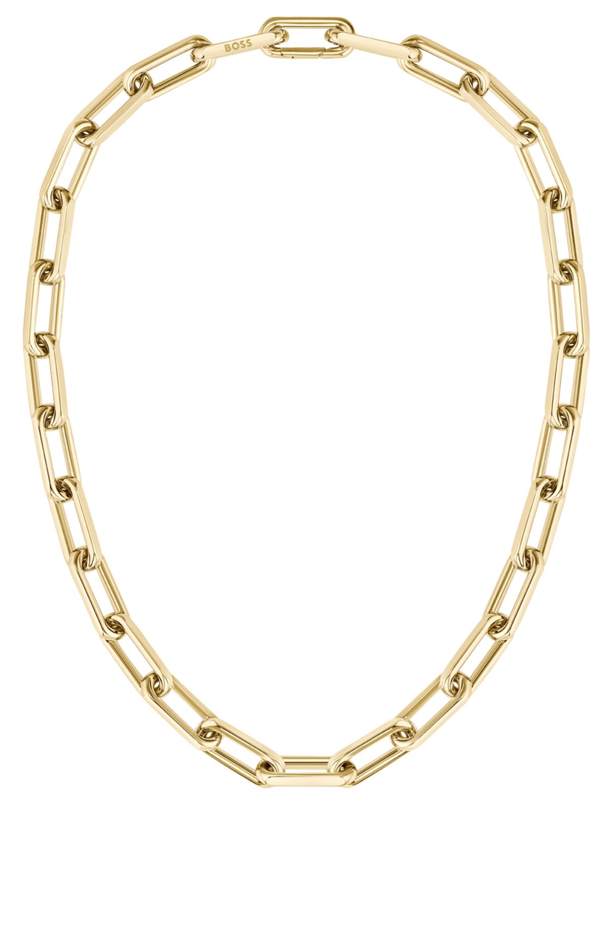 Gold-tone necklace with branded link, Gold