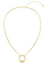 Gold-tone necklace with branded pendant, Gold