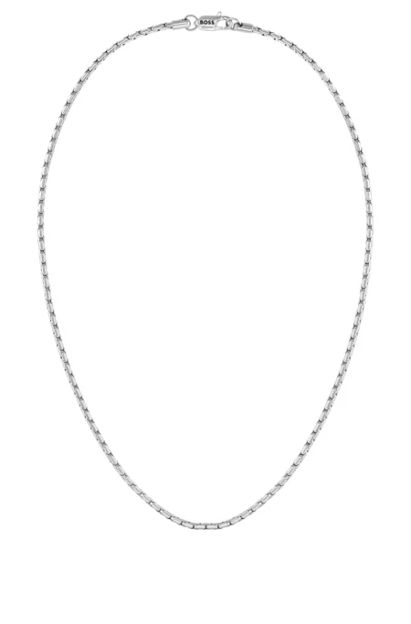 Collier argenté avec fermoir mousqueton logoté