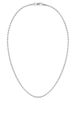 Collier argenté avec fermoir mousqueton logoté