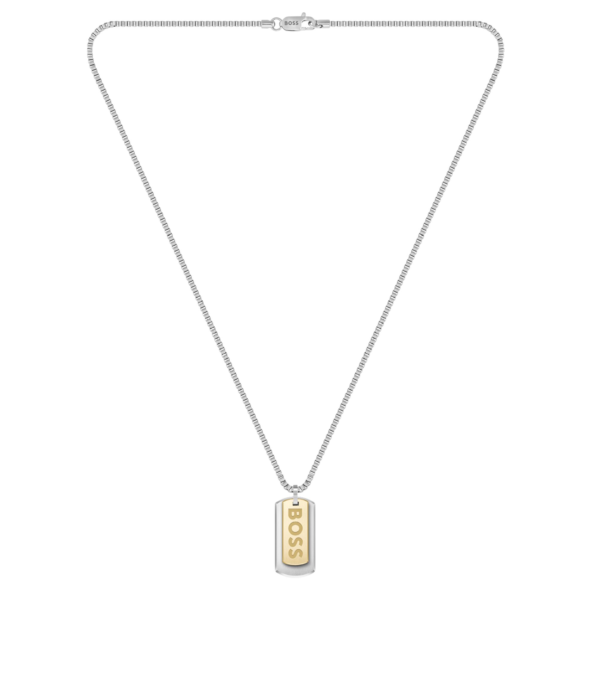 Halskette im Venezianerstil mit doppeltem Logo-Anhänger