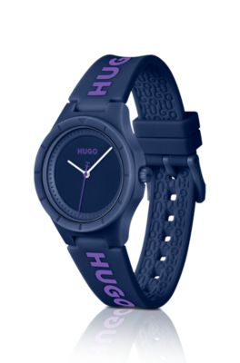 HUGO Orologio Uomo Al Quarzo Collezione LIT FOR HIM – Cinturino In Silicone Morbido, Design Moderno E Resistente