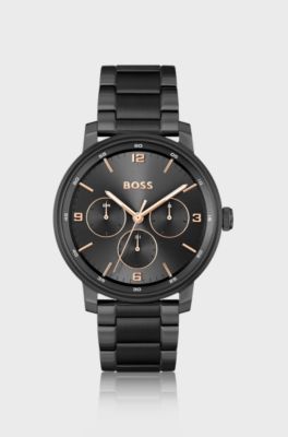 Contender Black link-bracelet watch with tonal dial, Black