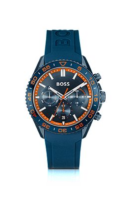 Boss watch chronograph discount blue