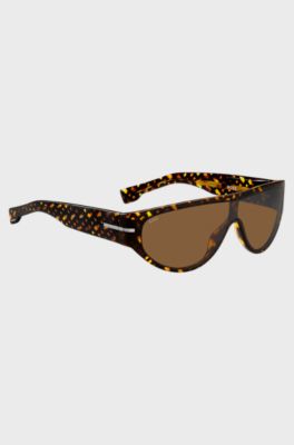 Gafas de sol de acetato de estilo m&aacute;scara con motivo de monogramas, Fantas&iacute;a