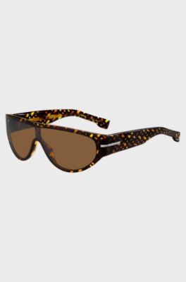 Gafas de sol de acetato de estilo m&aacute;scara con motivo de monogramas, Fantas&iacute;a