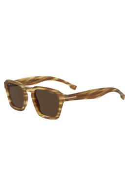 Limited-edition Italian-crafted sunglasses in patterned acetate