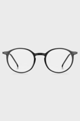 Grey optical frames with beta-titanium temples, Dark Grey