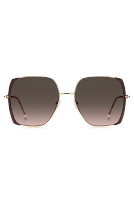 Steel sunglasses in brown and gold tones, Gold