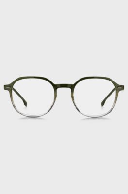 Green-degrad&eacute; optical frames with steel temples, Dark Green