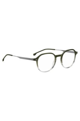 Green-degrad&eacute; optical frames with steel temples, Dark Green