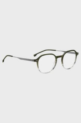 Green-degrad&eacute; optical frames with steel temples, Dark Green