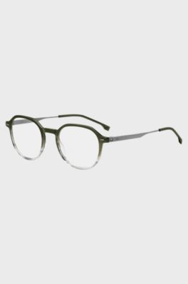 Green-degrad&eacute; optical frames with steel temples, Dark Green