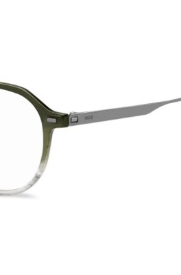 Green-degrad&eacute; optical frames with steel temples, Dark Green