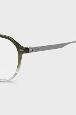 Green-degrad&eacute; optical frames with steel temples, Dark Green