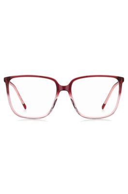 Optical frames in degrad&eacute; pink and burgundy, Red