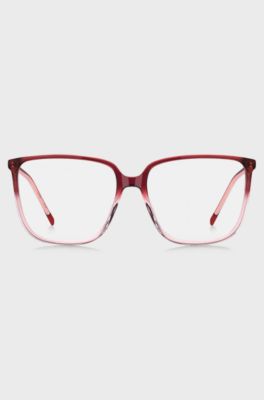 Optical frames in degrad&eacute; pink and burgundy, Red